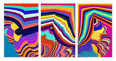 Vector colorful abstract psychedelic liquid and fluid background pattern 2024