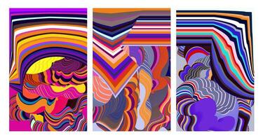 Vector colorful abstract psychedelic liquid and fluid background pattern 2024