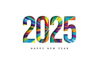 2025 Happy New Year Background Design. vector