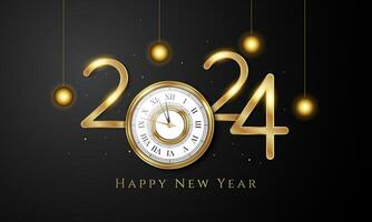 2024 Happy New Year Background Design. Vector Illustration.