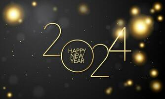 2024 Happy New Year Background Design. vector