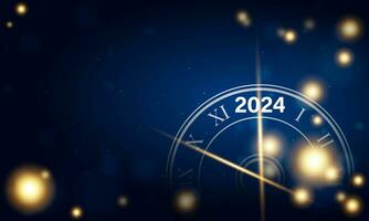 2024 Happy New Year Background Design. vector