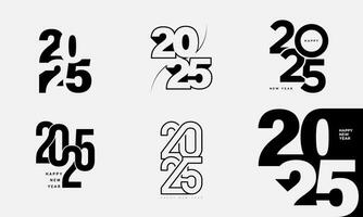 Set of 2025 number design template. vector