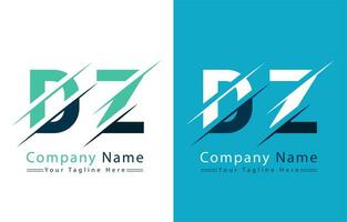 DZ Letter Logo Vector Design Concept Elements