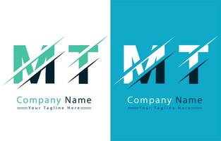 MT Letter Logo Design Concept. Vector Logo Illustration