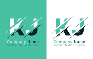 kj letra logo vector diseño concepto elementos