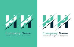 HH Letter Logo Design Concept. Vector Logo Illustration