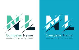 NL Letter Logo Design Concept. Vector Logo Illustration