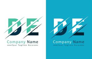 DE Letter Logo Vector Design Concept Elements