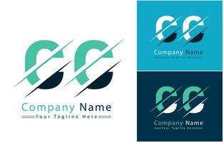 cc letra logo vector diseño concepto elementos