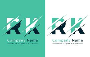 rk letra logo vector diseño modelo elementos