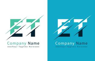 ET Letter Logo Vector Design Concept Elements