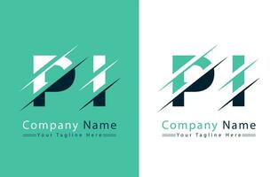 PI Letter Logo Design Template. Vector Logo Illustration