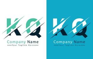 kq letra logo vector diseño modelo elementos