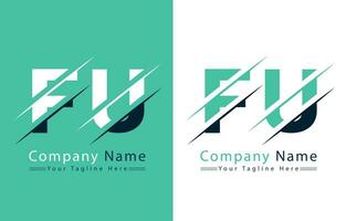 FU Letter Logo Vector Design Concept Elements