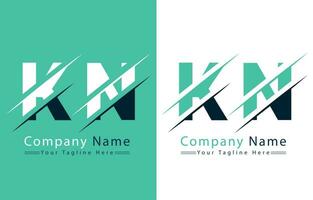 kn letra logo vector diseño concepto elementos