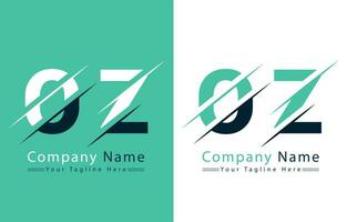 onz letra logo vector diseño concepto elementos