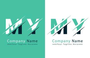 MY Letter Logo Design Concept. Vector Logo Illustration