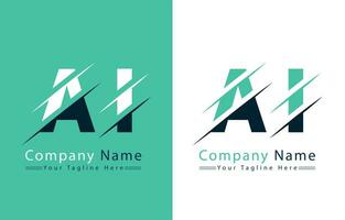 AI Letter Logo Design Template. Vector Logo Illustration