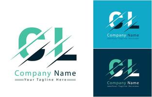 cl letra logo vector diseño modelo elementos