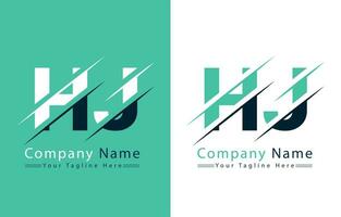 HJ Letter Logo Vector Design Concept Elements