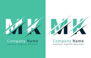 MK Letter Logo Design Template. Vector Logo Illustration