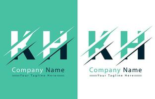 kh letra logo diseño concepto. vector logo ilustración