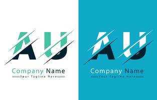 AU Letter Logo Vector Design Template Elements