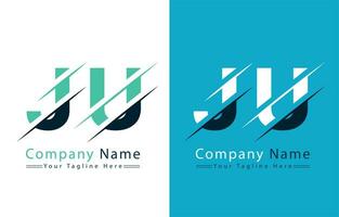 JU Letter Logo Vector Design Template Elements