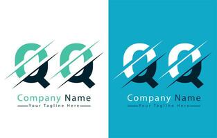 QQ Letter Logo Design Template. Vector Logo Illustration