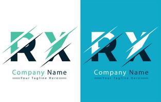 rx letra logo vector diseño modelo elementos