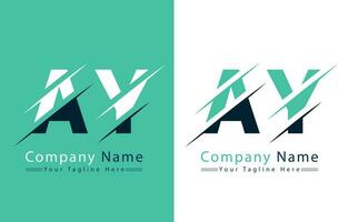 AY Letter Logo Design Template. Vector Logo Illustration