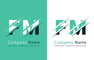 FM Letter Logo Vector Design Template Elements