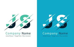 JS Letter Logo Design Template. Vector Logo Illustration