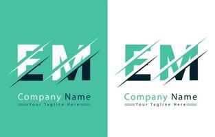 EM Letter Logo Design Template. Vector Logo Illustration