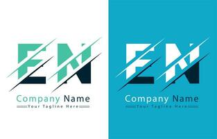 EN Letter Logo Design Concept. Vector Logo Illustration