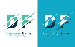 DF Letter Logo Design Template. Vector Logo Illustration