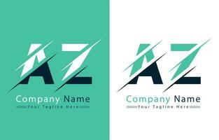 AZ Letter Logo Design Template. Vector Logo Illustration