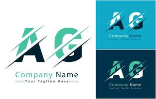 AG Letter Logo Design Template. Vector Logo Illustration