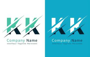 kk letra logo diseño modelo. vector logo ilustración