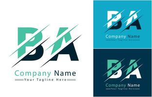 BA Letter Logo Design Template. Vector Logo Illustration