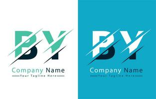 BY Letter Logo Design Template. Vector Logo Illustration