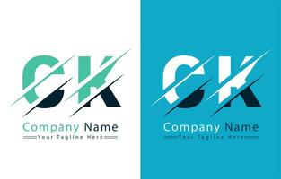 CK Letter Logo Design Concept. Vector Logo Illustration