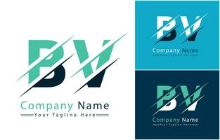 BV Letter Logo Design Concept. Vector Logo Illustration