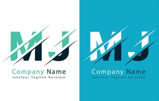 mj letra logo vector diseño concepto elementos