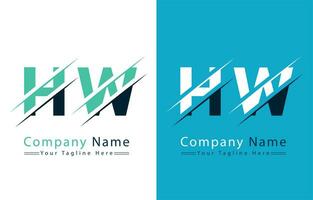 HW Letter Logo Design Concept. Vector Logo Illustration