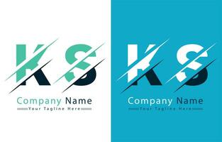 KS Letter Logo Design Template. Vector Logo Illustration
