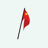 icono de la bandera china vector