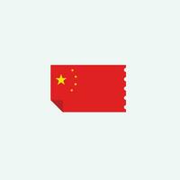 icono de la bandera china vector