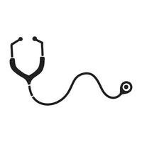 stetoscope logo icon vector flat design template